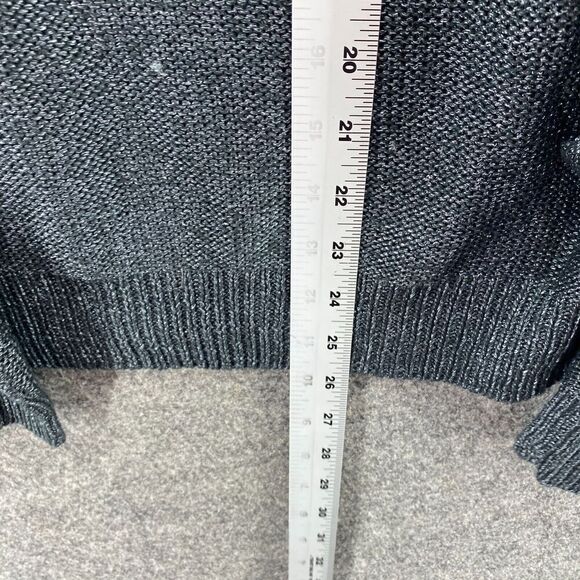 Forever 21 Sweater Pullover Women S Small Gray Knit Cold Shoulder Long Sleeve - Picture 8 of 9